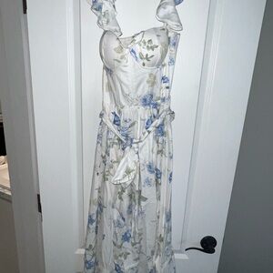 Floral Dress with ruffle adjustable straps